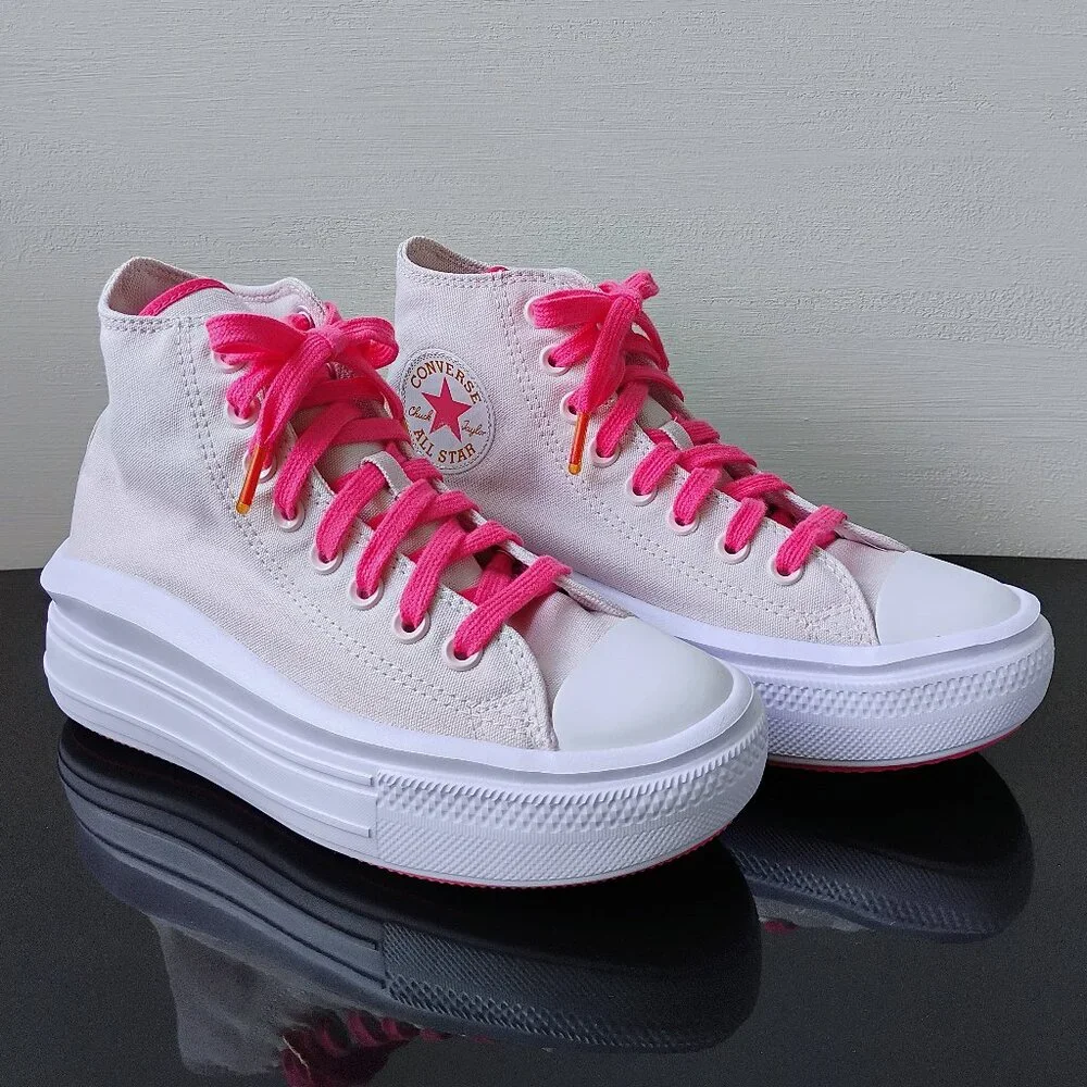 Converse Women Chuck Taylor All Star Move Ombre Platform Barely Rose/Strawberry - Picture 2 of 13